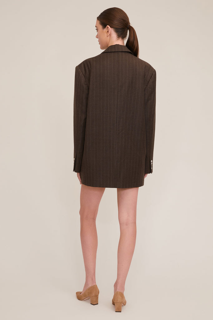 Cohen Pinstripe Boyfriend Blazer Dress | MARISSA WEBB