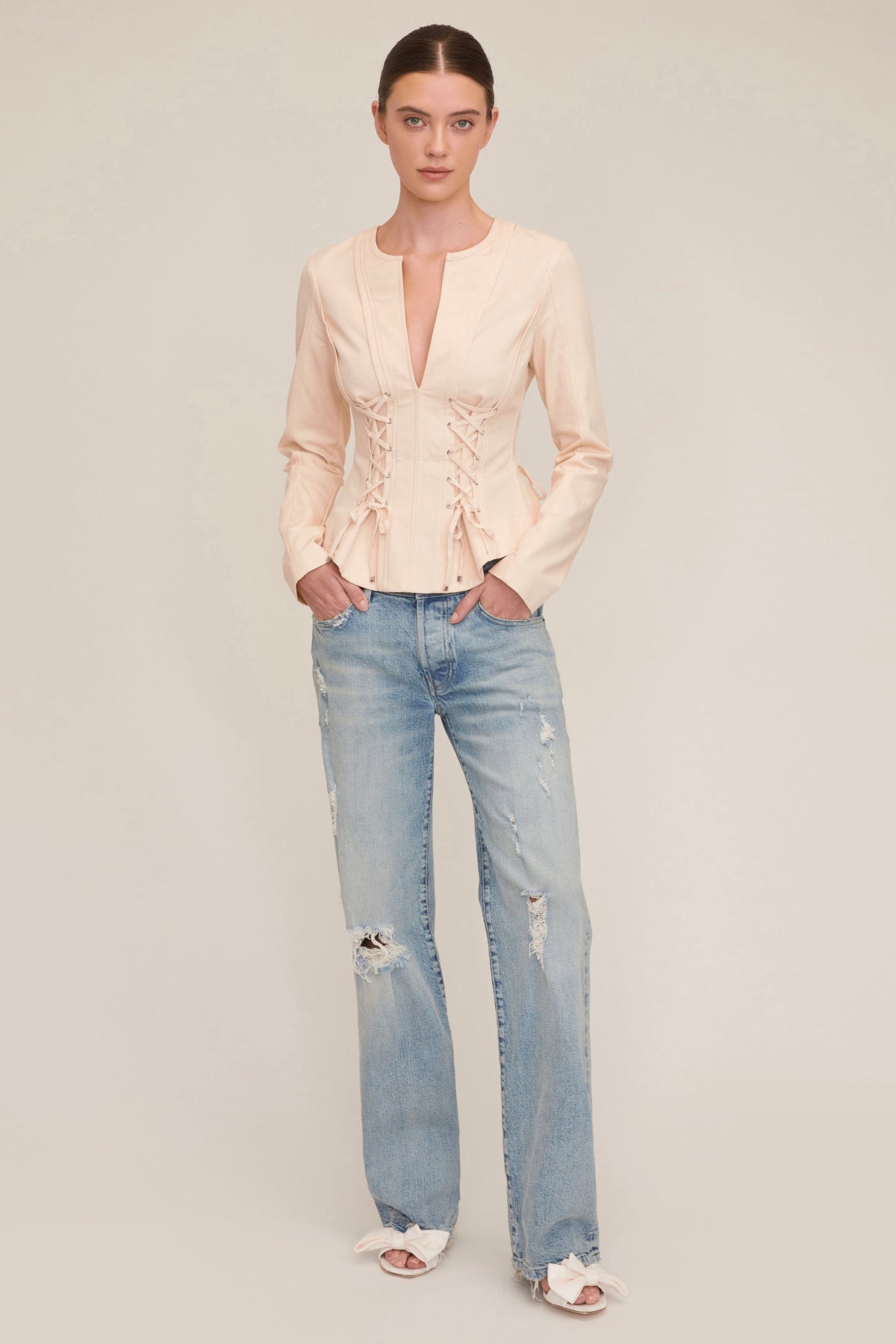 Valentina Lace Up Top | MARISSA WEBB