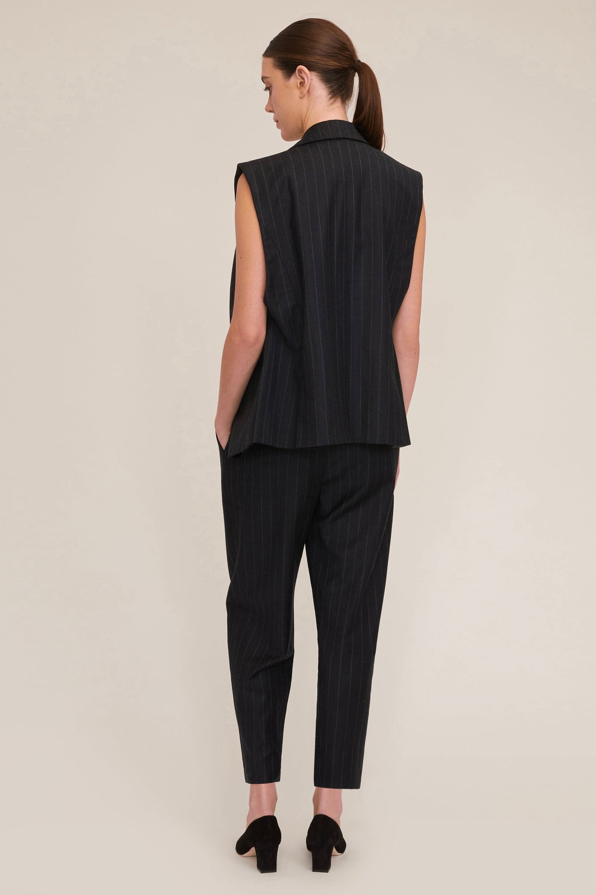 Arley Pinstripe Boy Blazer Vest | MARISSA WEBB