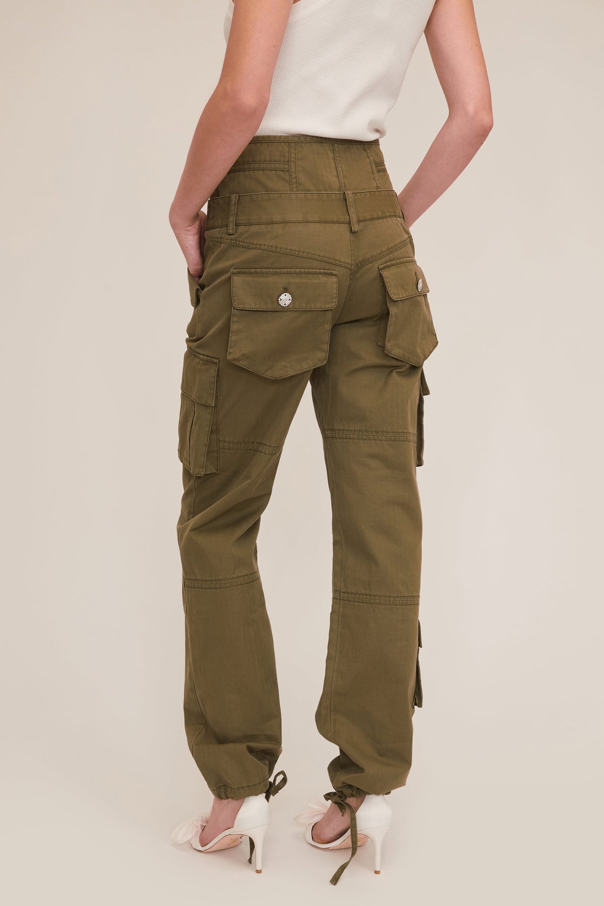 Willow Washed Canvas Corset Cargo Pant | MARISSA WEBB