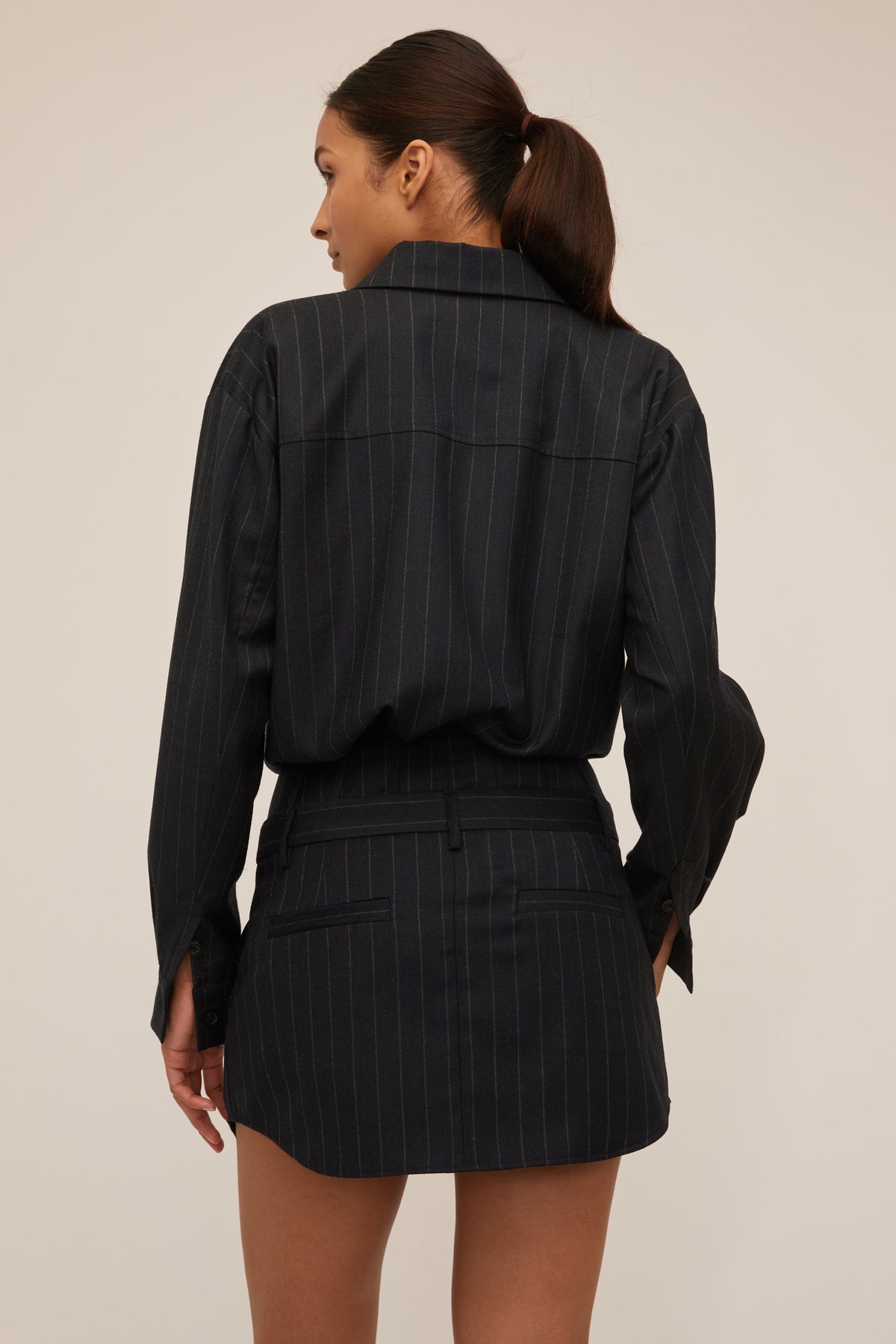 Lou Pinstripe Shirt Jacket