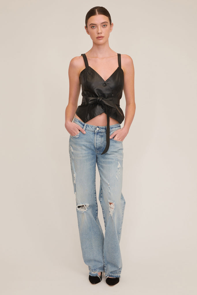 Raya Leather Wrap Vest | MARISSA WEBB