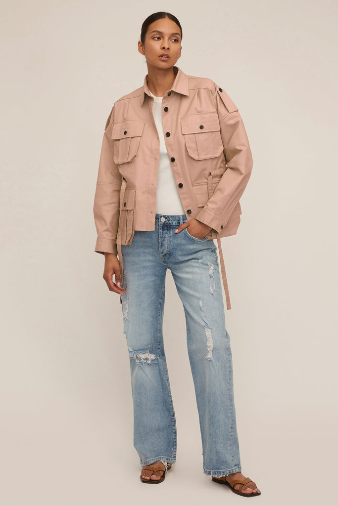 Dante Crisp Canvas Cropped Utility Jacket | MARISSA WEBB