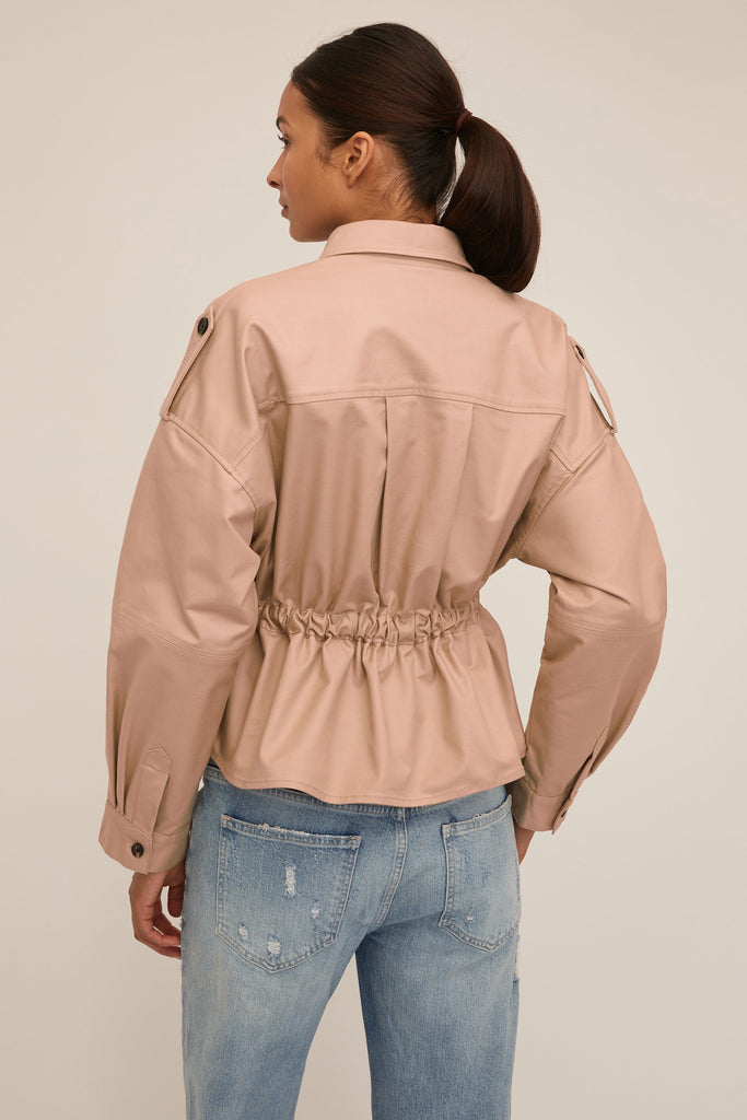 Dante Crisp Canvas Cropped Utility Jacket | MARISSA WEBB