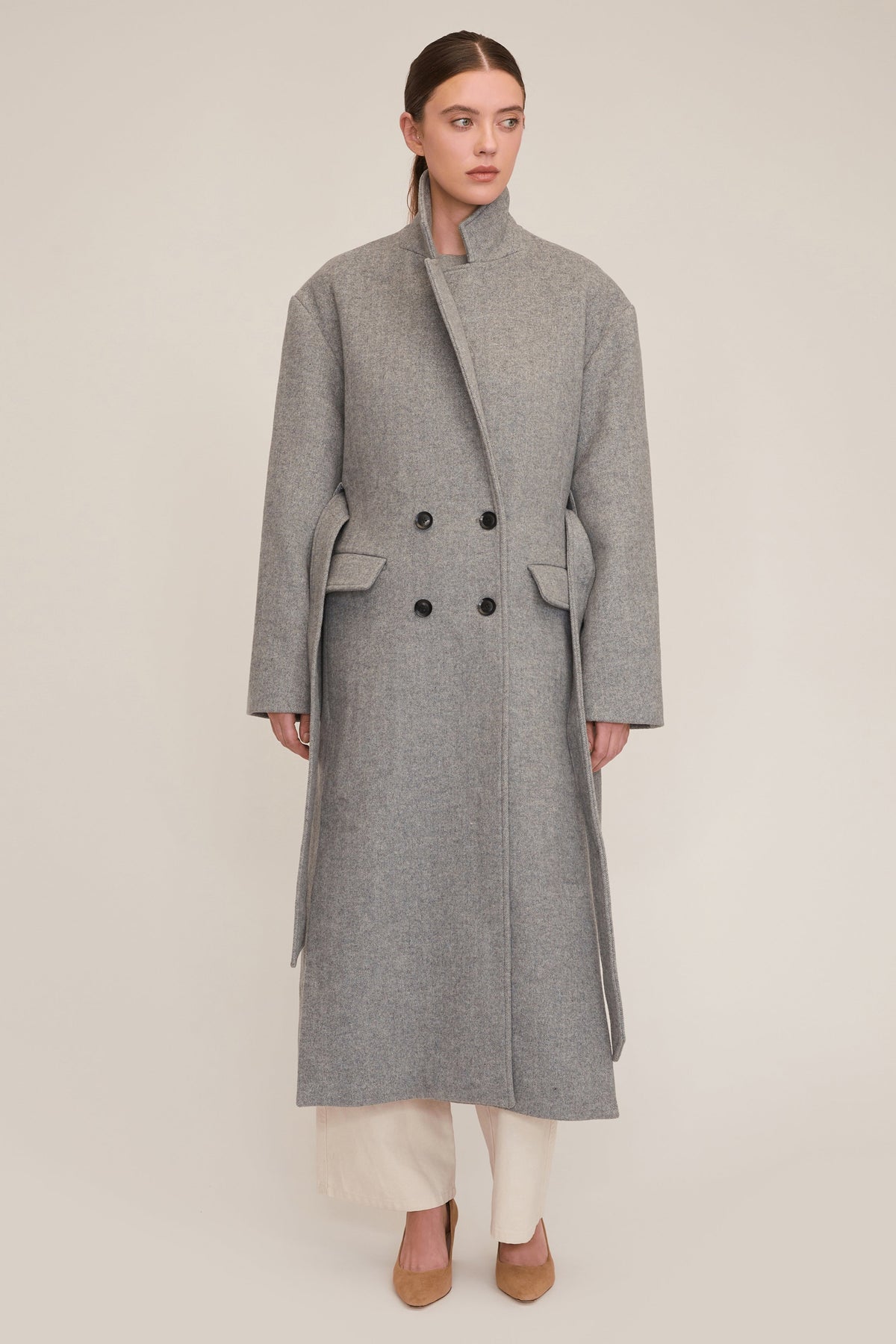 Baylor Double Breasted Wool Overcoat | MARISSA WEBB