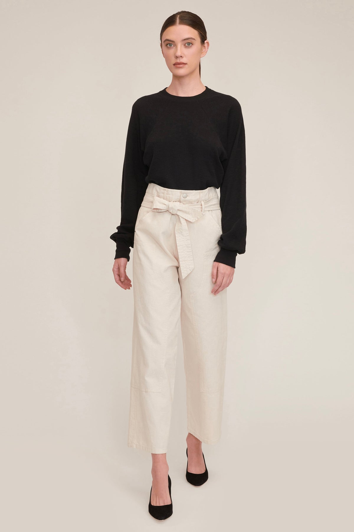 Bo Paper Bag Canvas Patched Boyfriend Pant | MARISSA WEBB