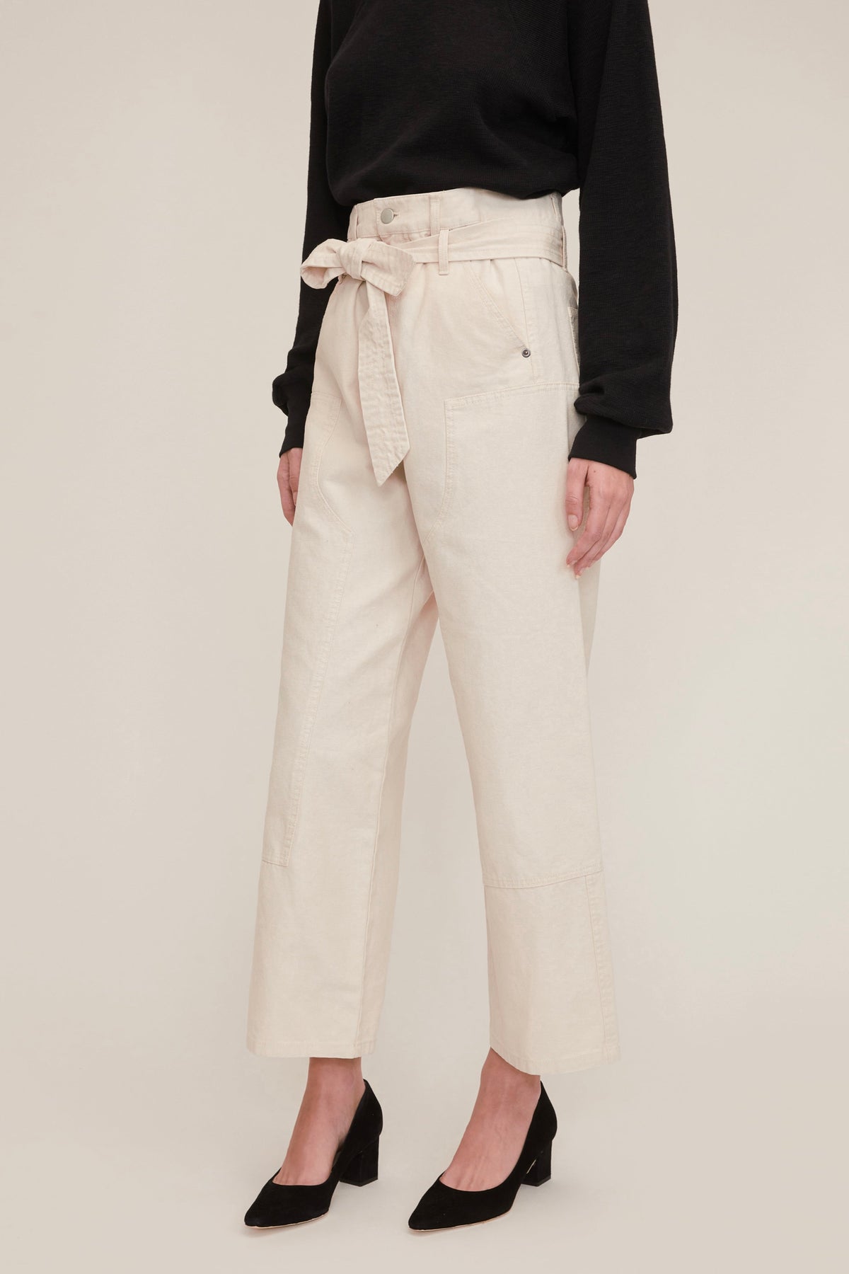 Bo Paper Bag Canvas Patched Boyfriend Pant | MARISSA WEBB