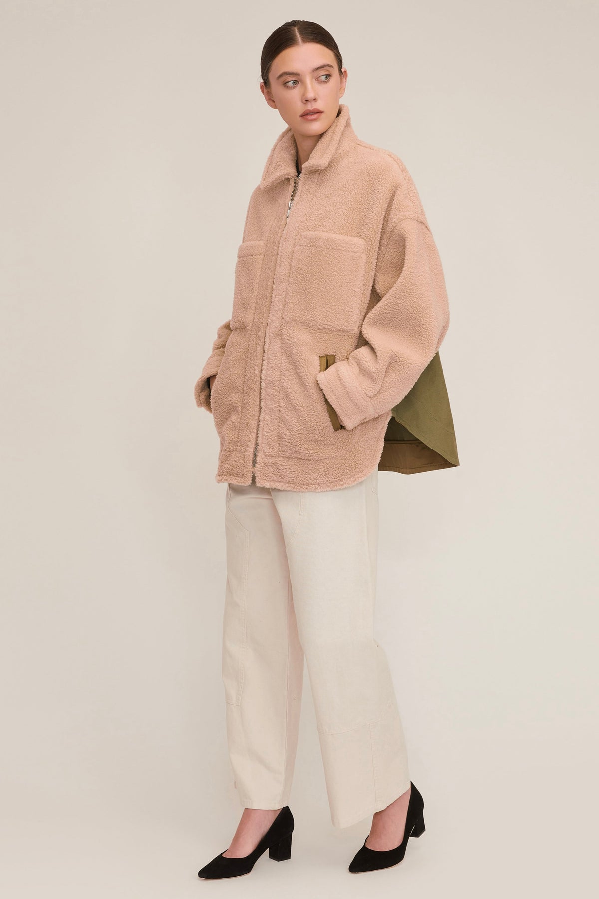 Amari Sherpa Twill Jacket | MARISSA WEBB