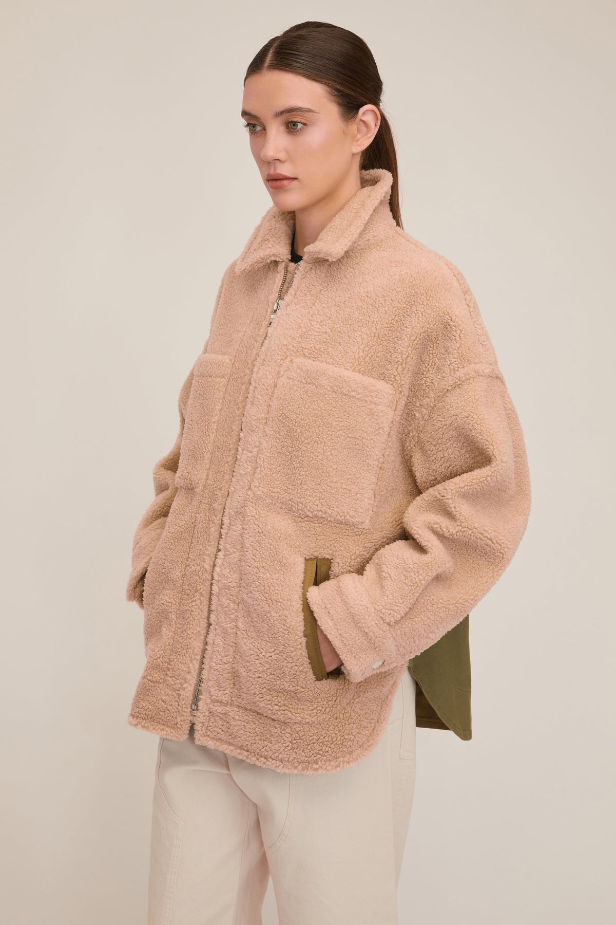 Amari Sherpa Twill Jacket | MARISSA WEBB