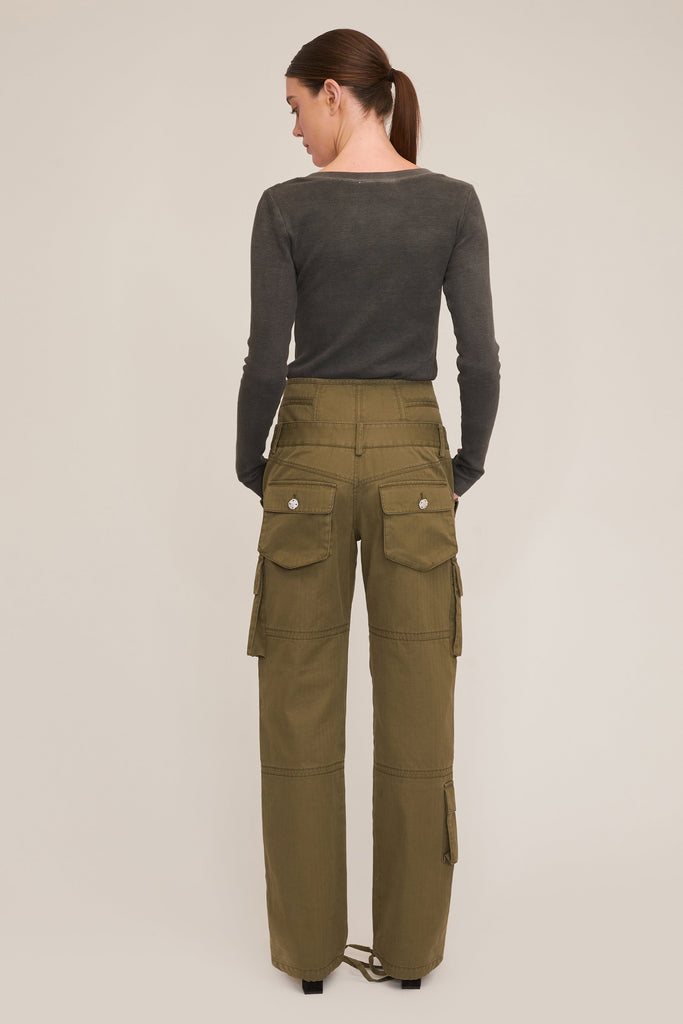 Stretch Waffle Lea Asymmetrical Pullover | MARISSA WEBB