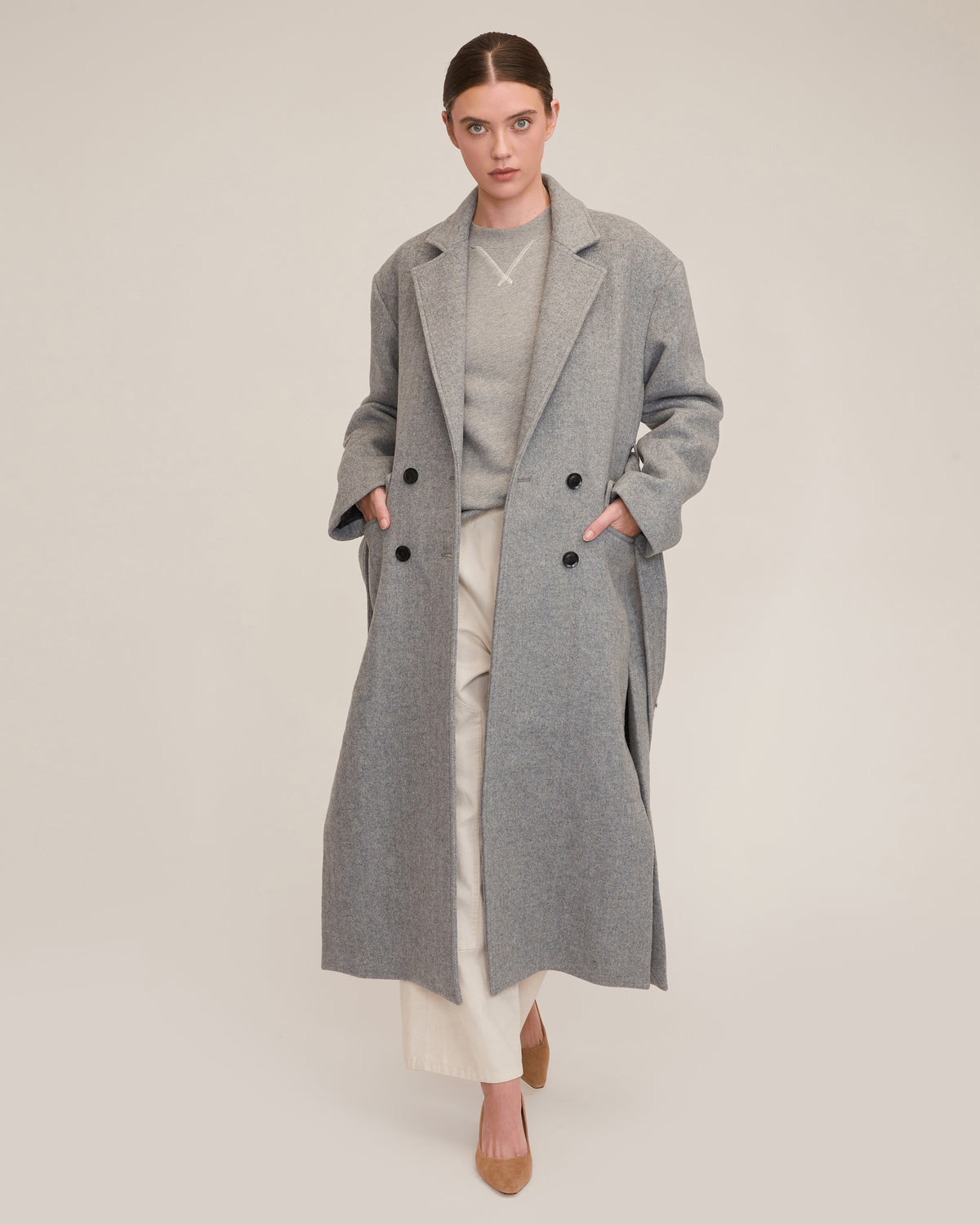 Baylor Double Breasted Wool Overcoat | MARISSA WEBB