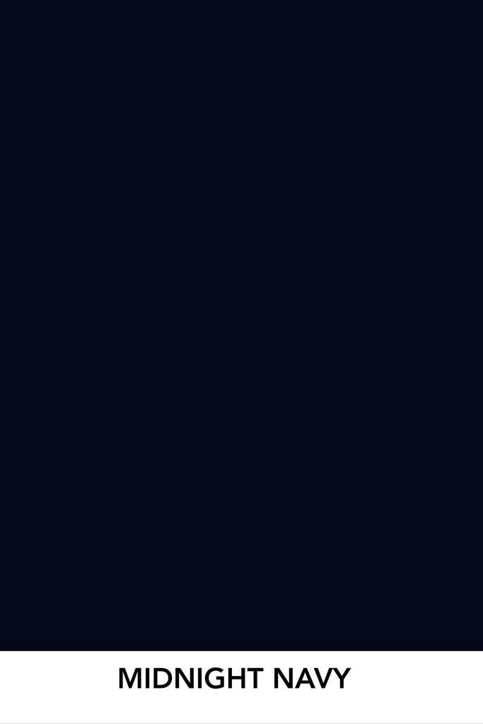 Stretch Pleated Peplum Top in Midnight Navy