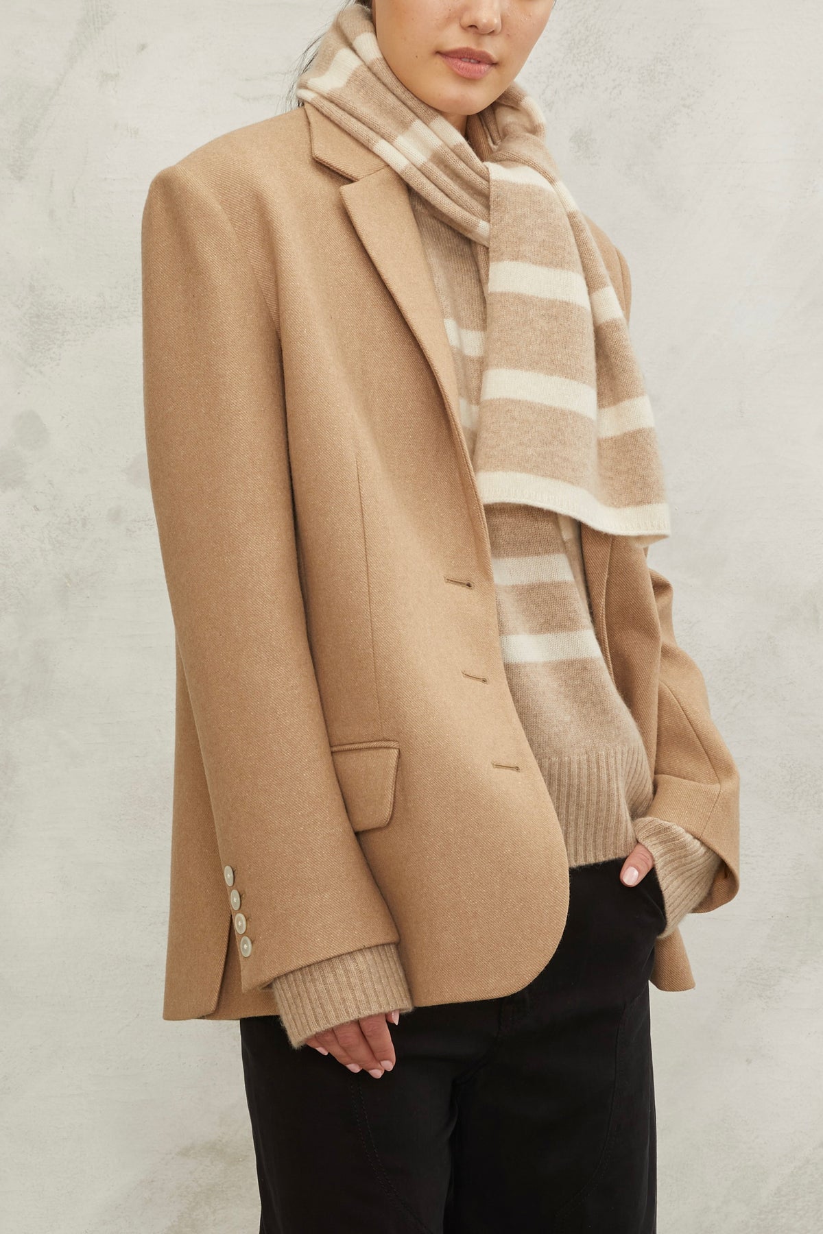 Tweed Boyfriend Blazer in Butterscotch