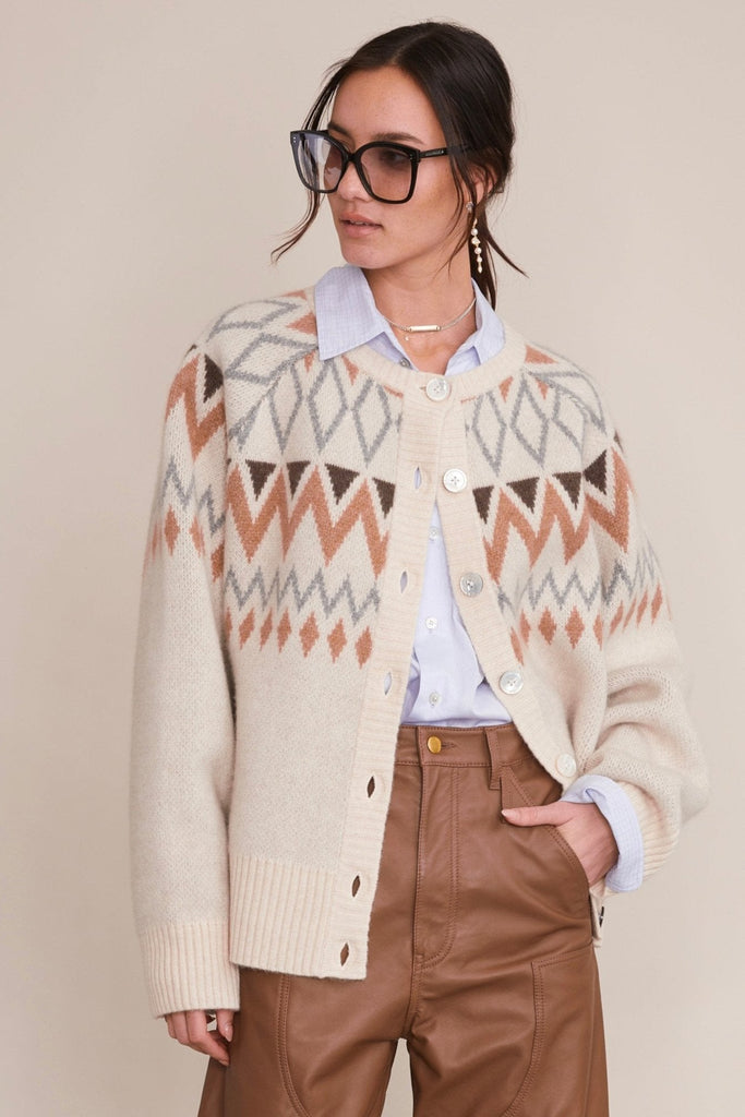 Chani Wool Cashmere Fair Isle Cardigan