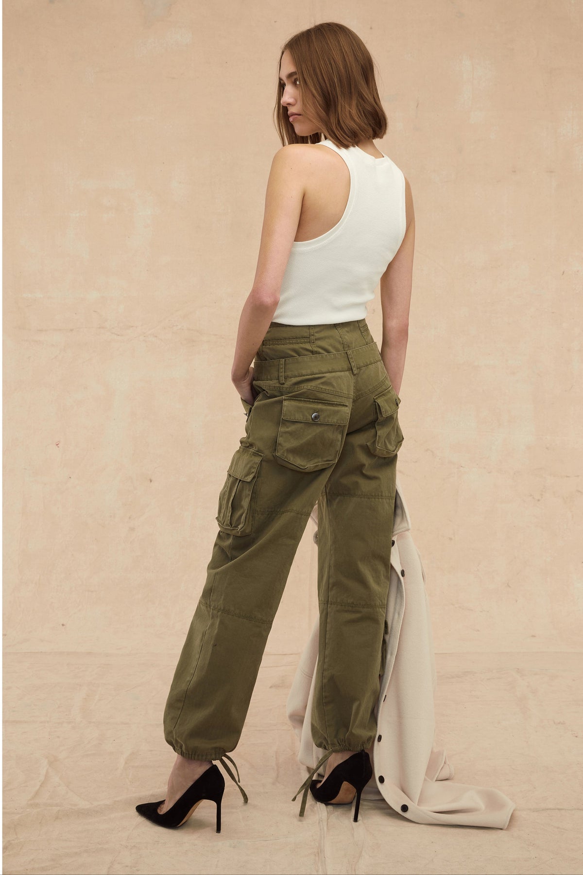 Willow Washed Canvas Corset Cargo Pant