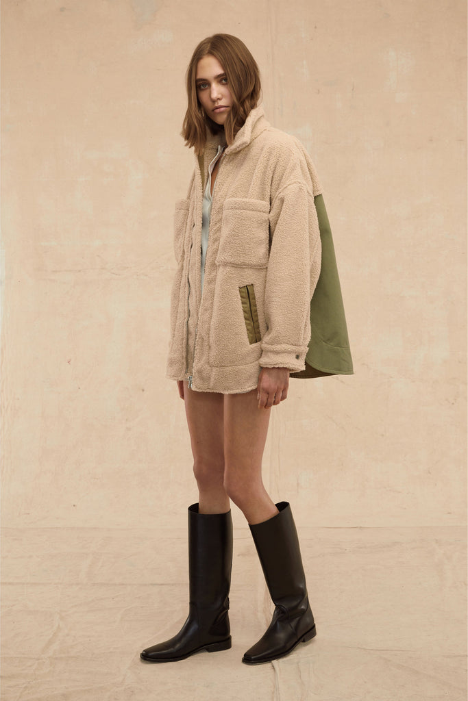 Amari Sherpa Twill Jacket | MARISSA WEBB