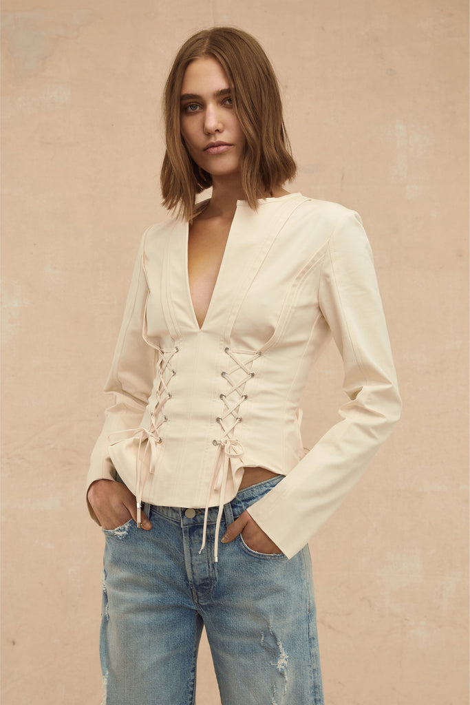 Valentina Lace Up Top | MARISSA WEBB