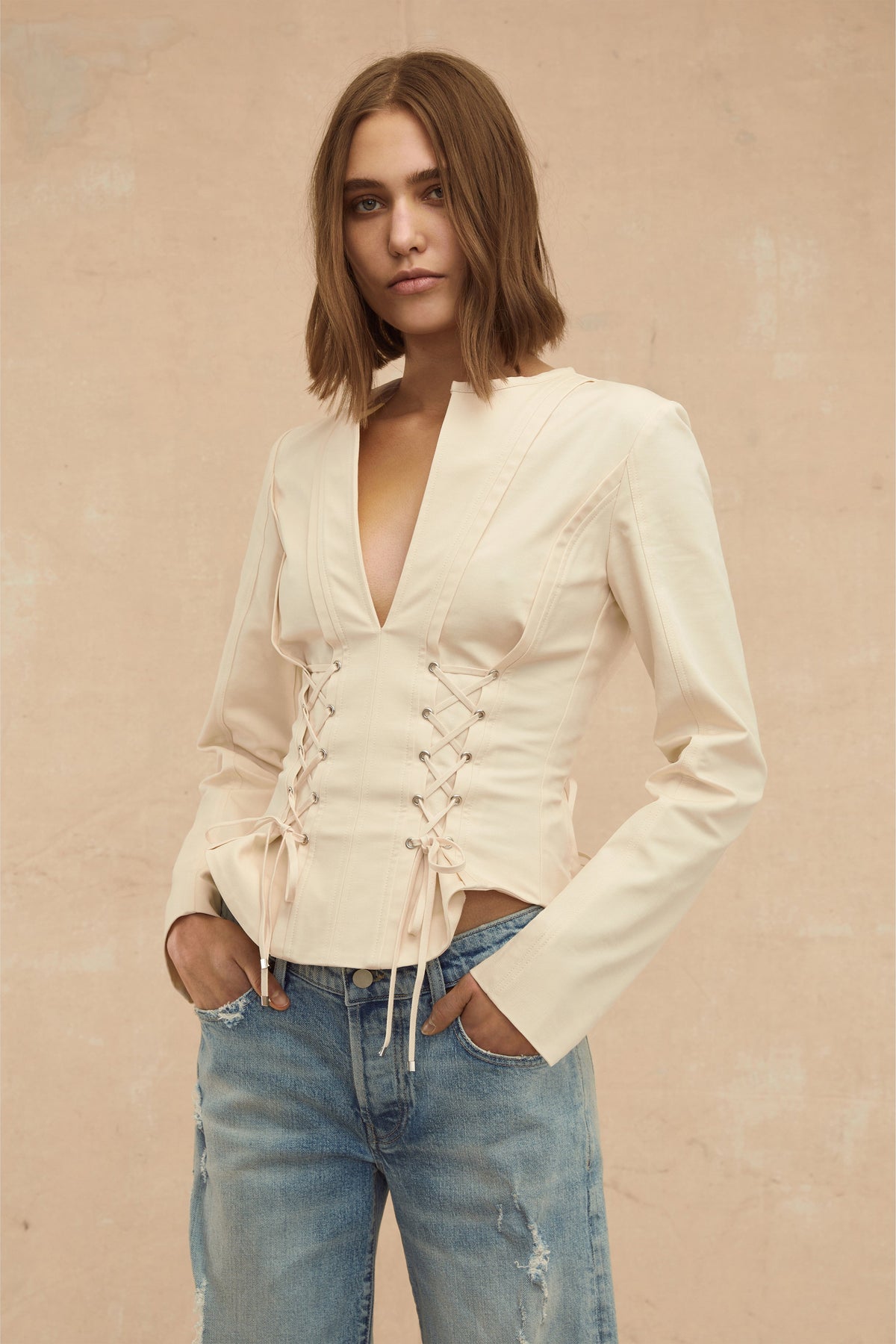 Valentina Lace Up Top | MARISSA WEBB