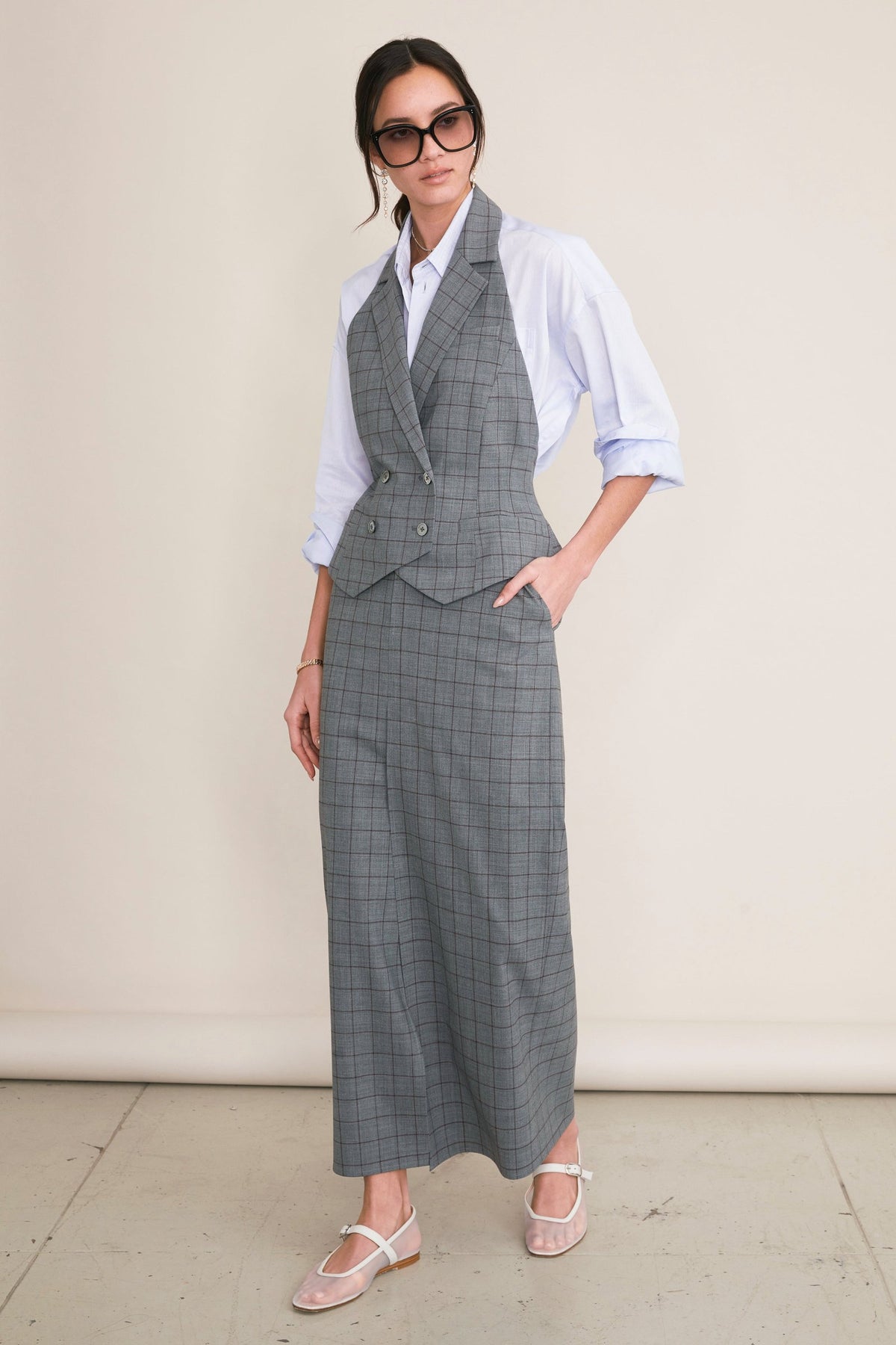 Suiting Low Rise Maxi Skirt