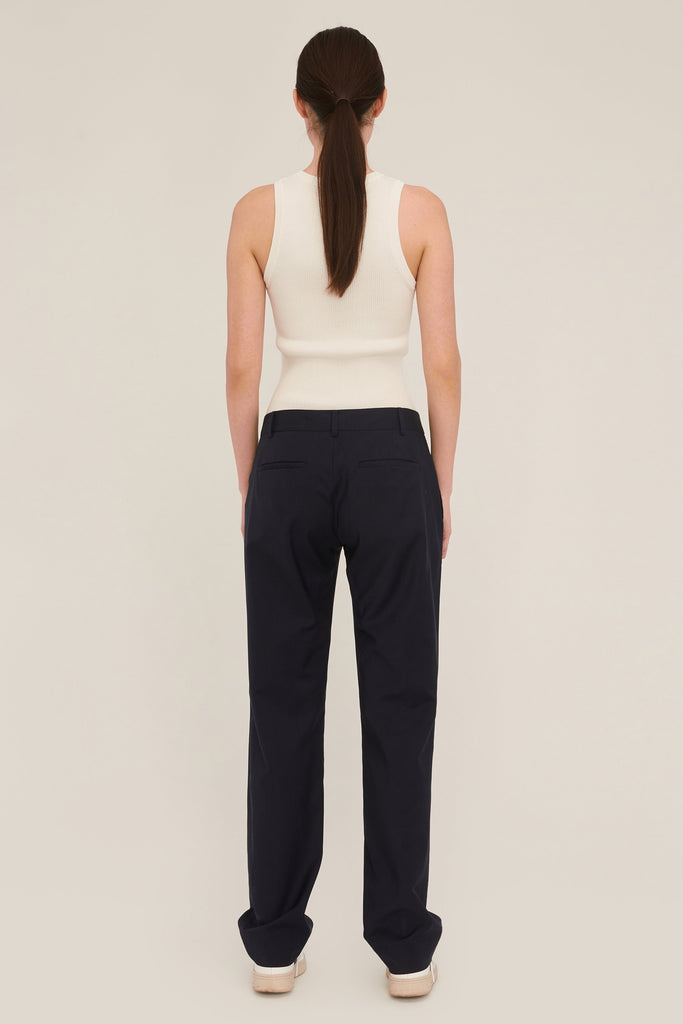 Carlo Low Rise Trouser in Indigo | MARISSA WEBB