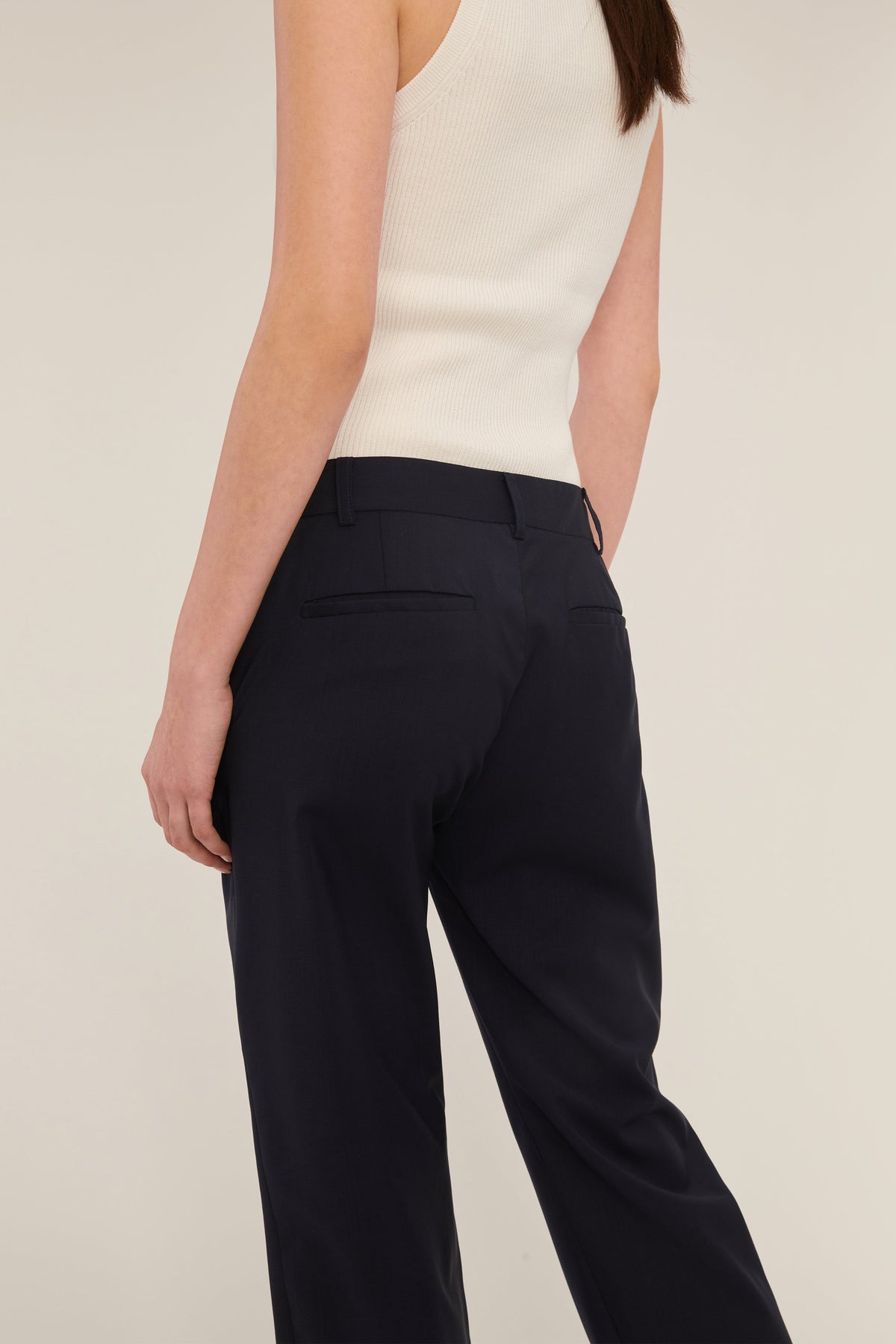 Carlo Low Rise Trouser in Indigo | MARISSA WEBB