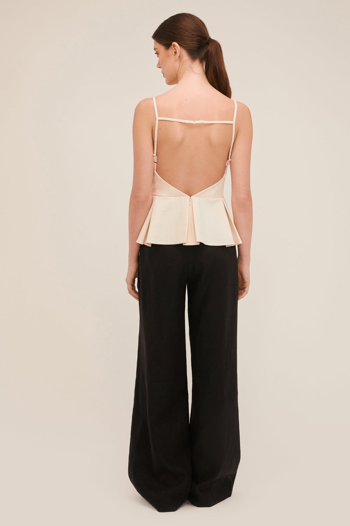 Emily Pleated Peplum Top | MARISSA WEBB