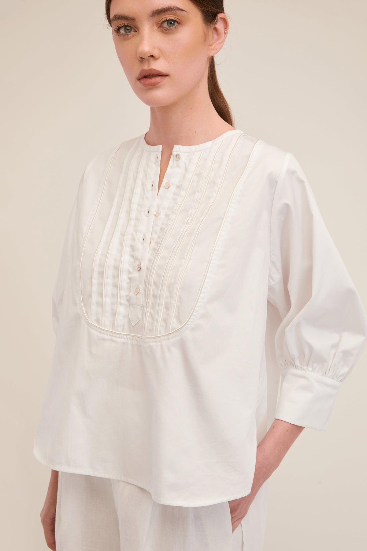 Annita Tuxedo Bib Top | MARISSA WEBB