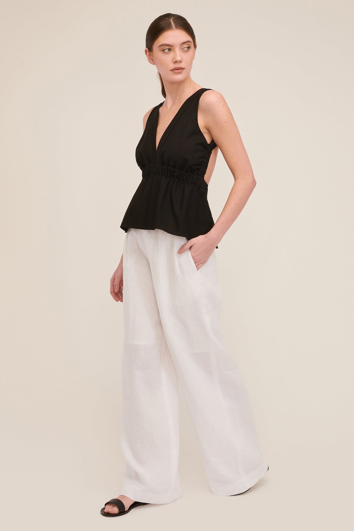 Zoe Empire Top in Black | MARISSA WEBB