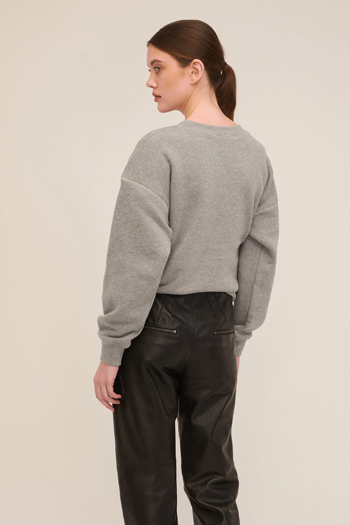French Terry Crewneck Sweatshirt - Heather Grey
