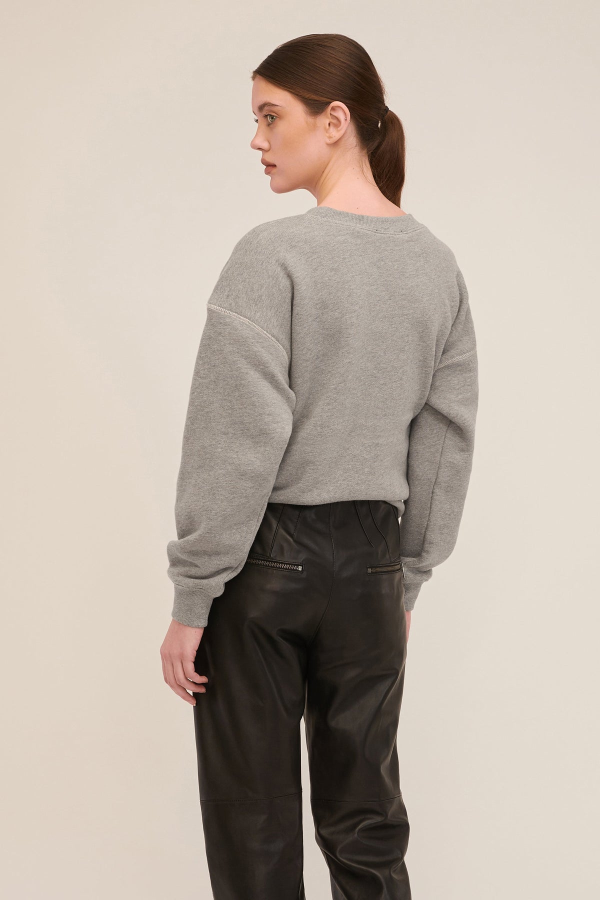 French Terry Crewneck Sweatshirt - Heather Grey