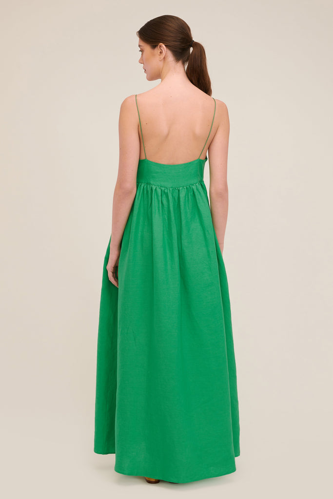 Luna Linen Empire Maxi Dress | MARISSA WEBB