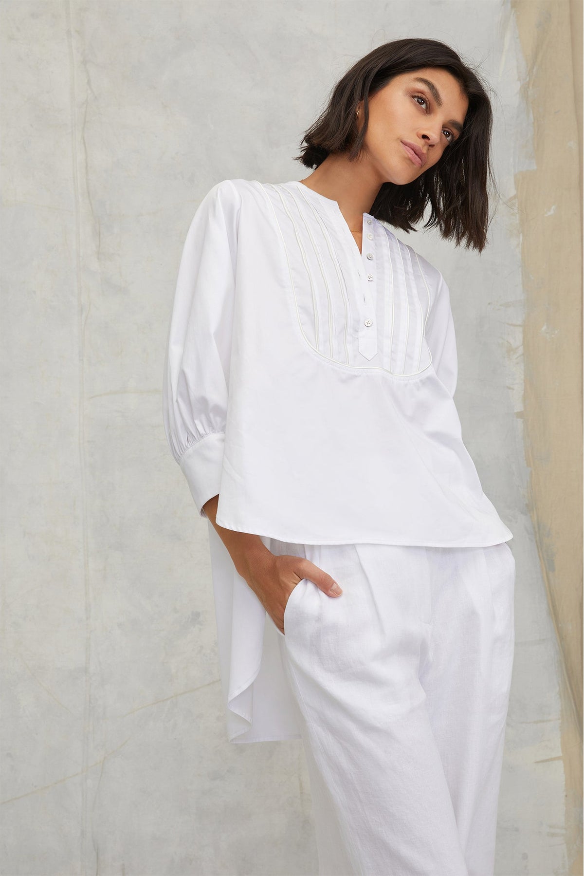 Annita Tuxedo Bib Top | MARISSA WEBB