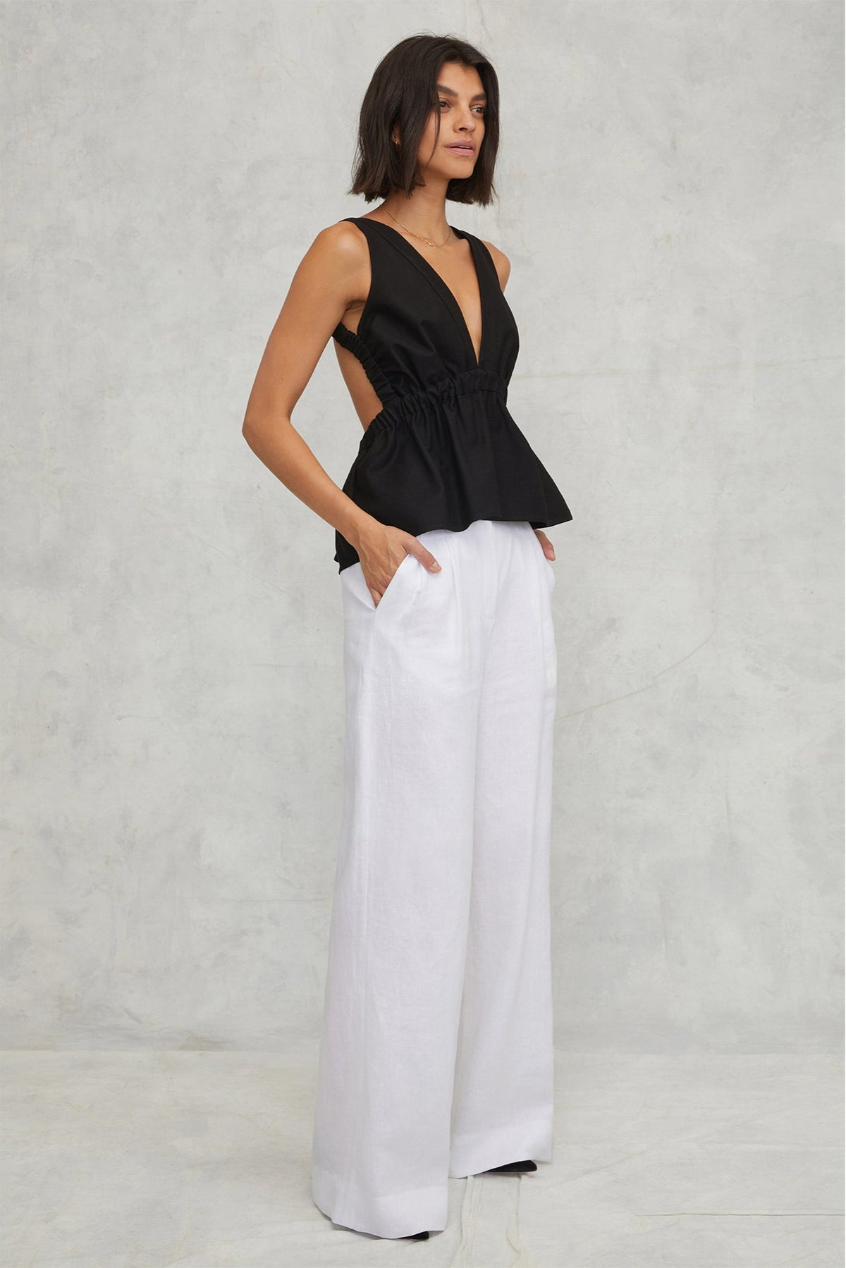 Zoe Empire Top in Black | MARISSA WEBB