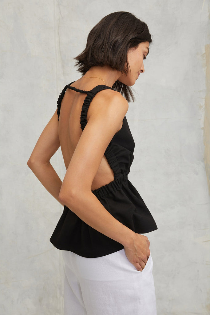 Zoe Empire Top in Black | MARISSA WEBB