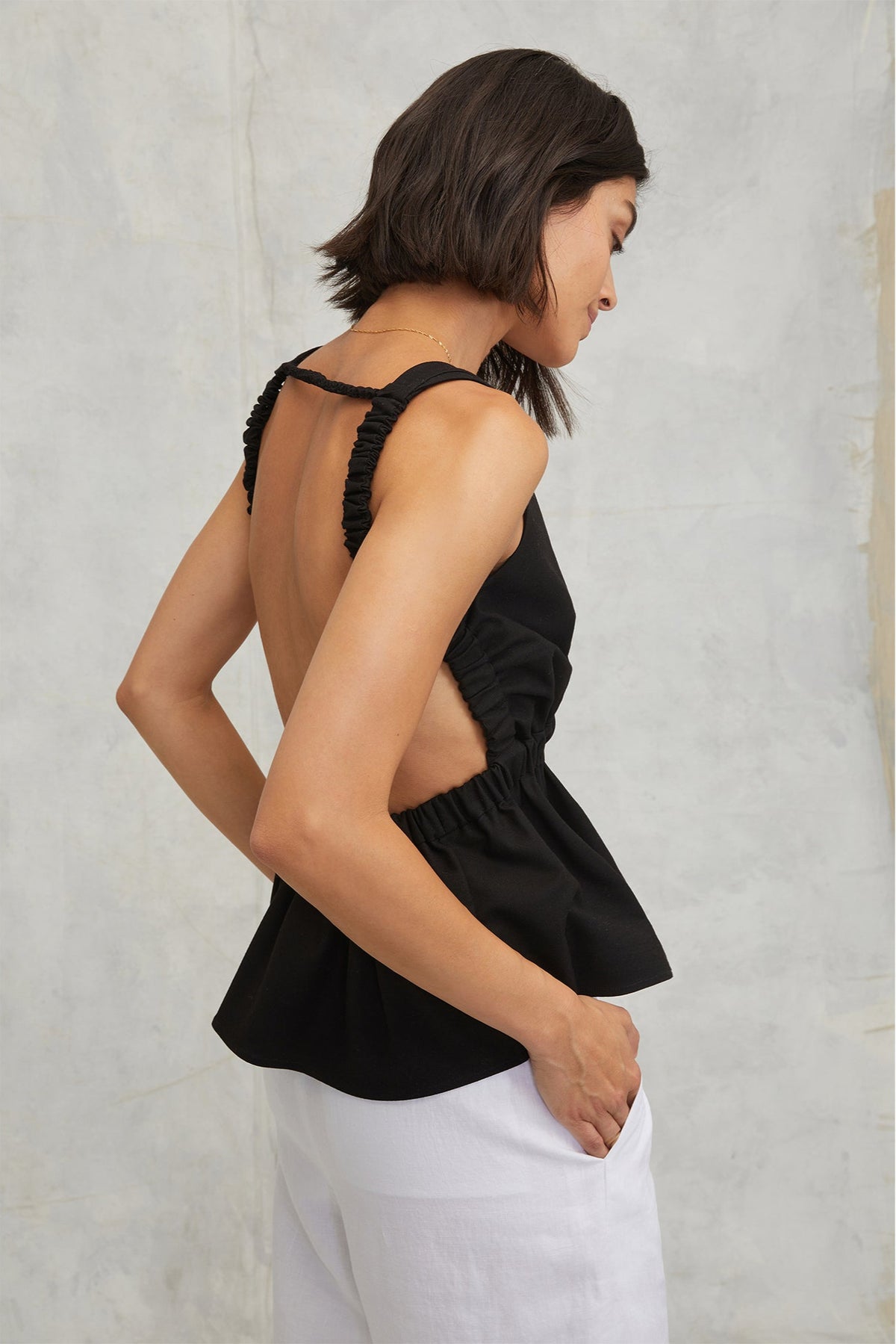 Zoe Empire Top in Black | MARISSA WEBB