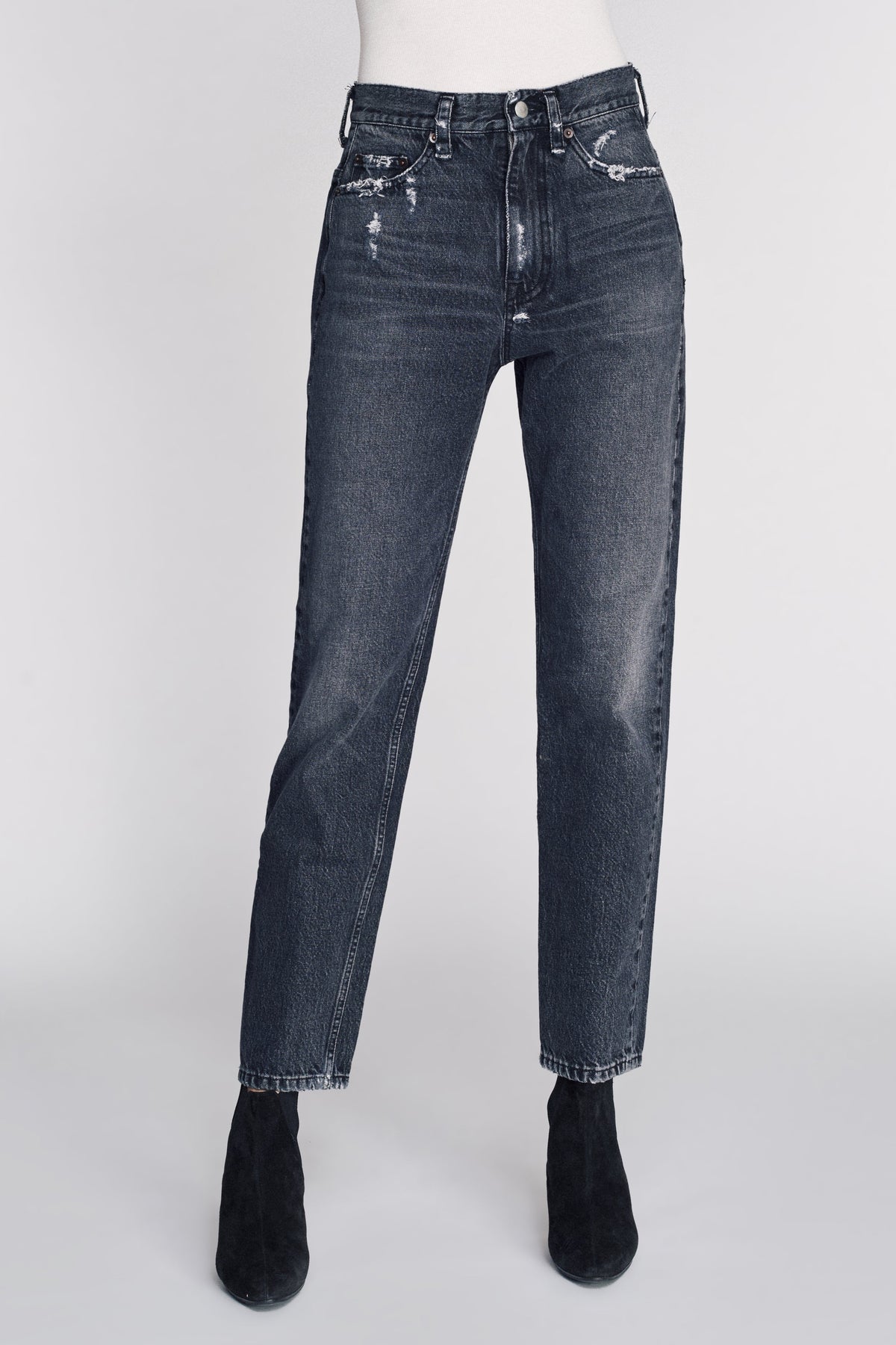 Grant Denim Pant in Faded Black Stone Wash