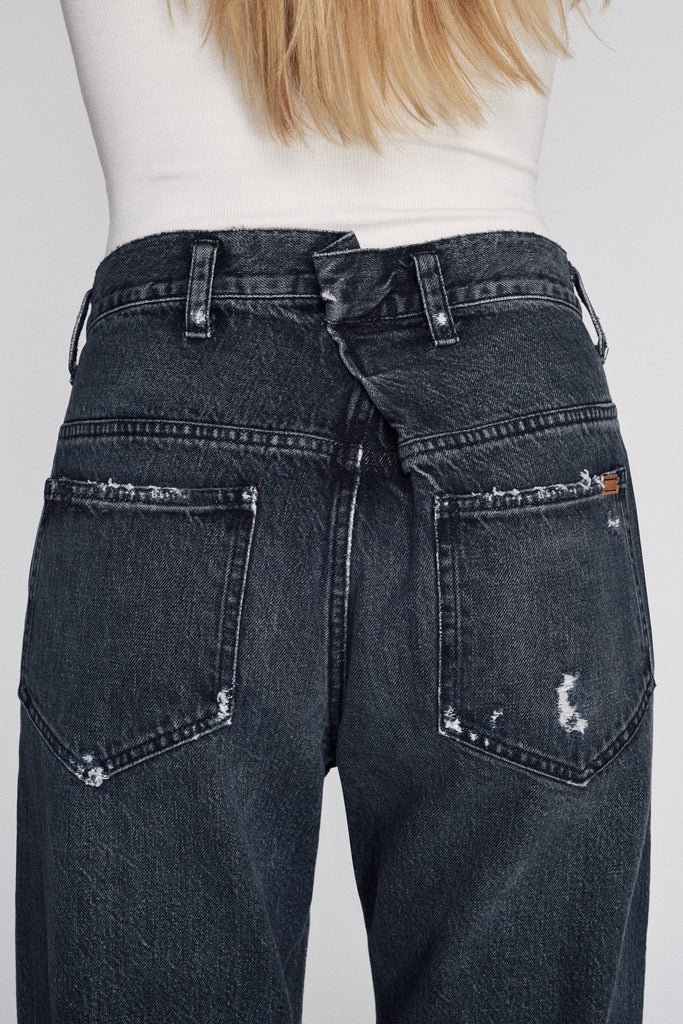 Grant Denim Pant in Faded Black Stone Wash
