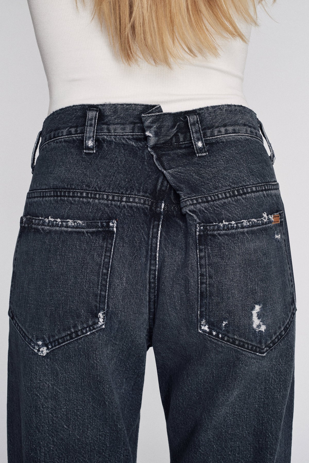 Grant Denim Pant in Faded Black Stone Wash