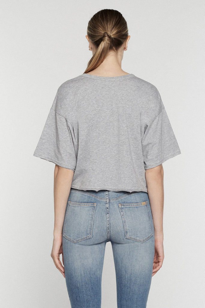 Tayler Crew Neck Tee in Heather Grey