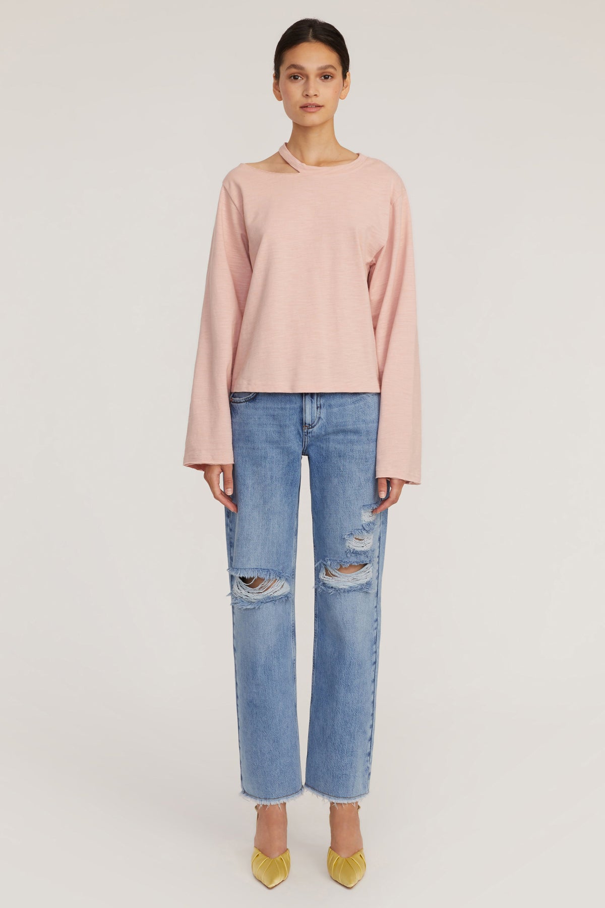 Tate Cut Out Long Sleeve in Rosewood