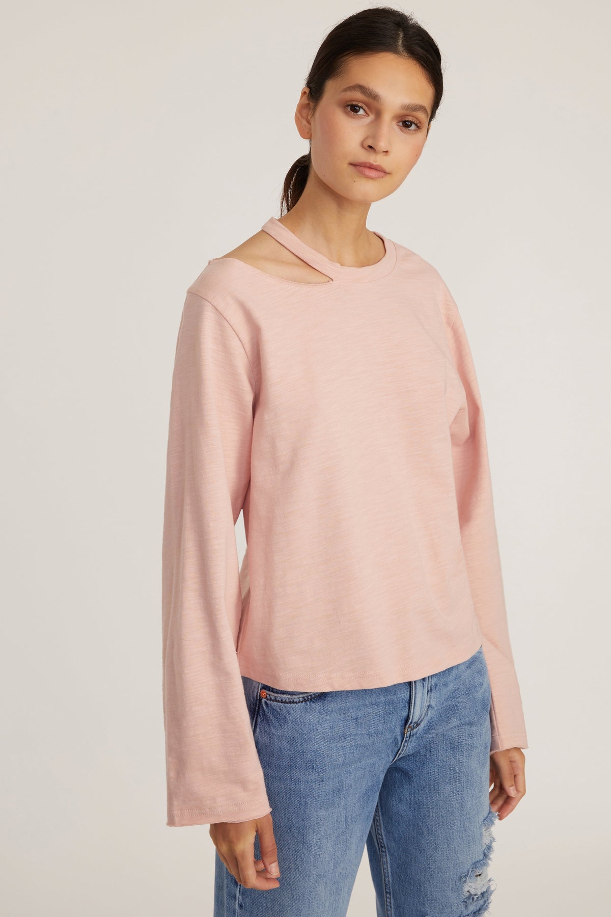 Tate Cut Out Long Sleeve in Rosewood