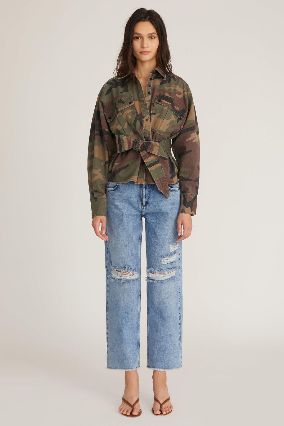 Skylar Camo Canvas Tunic Top