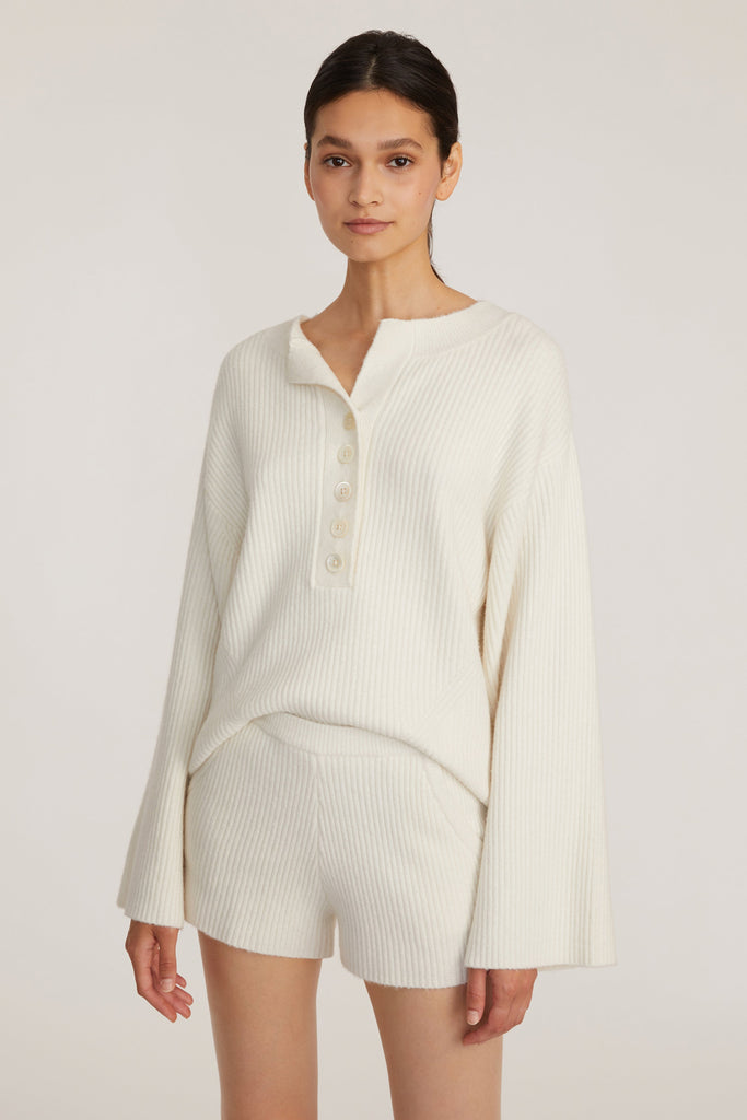 Arie Ribbed Cashmere Blend Short