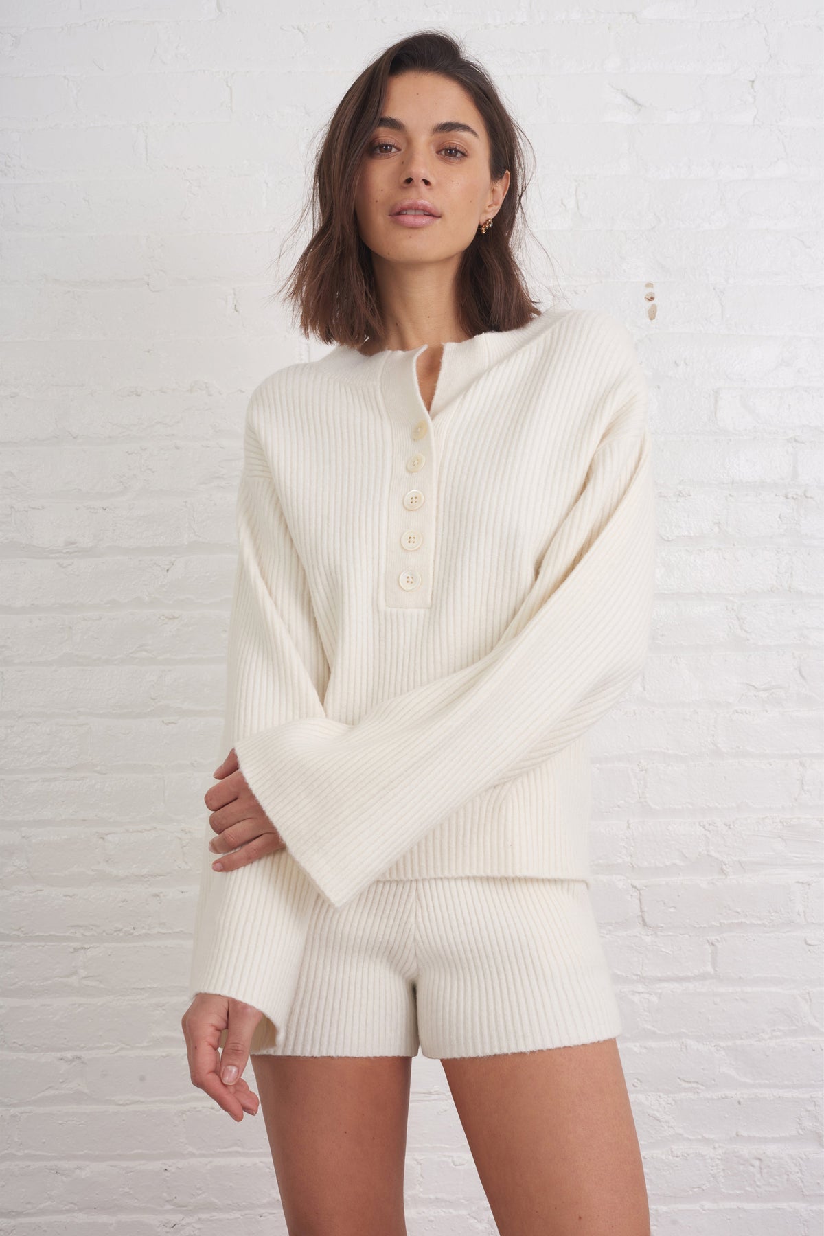 Arie Ribbed Cashmere Blend Short