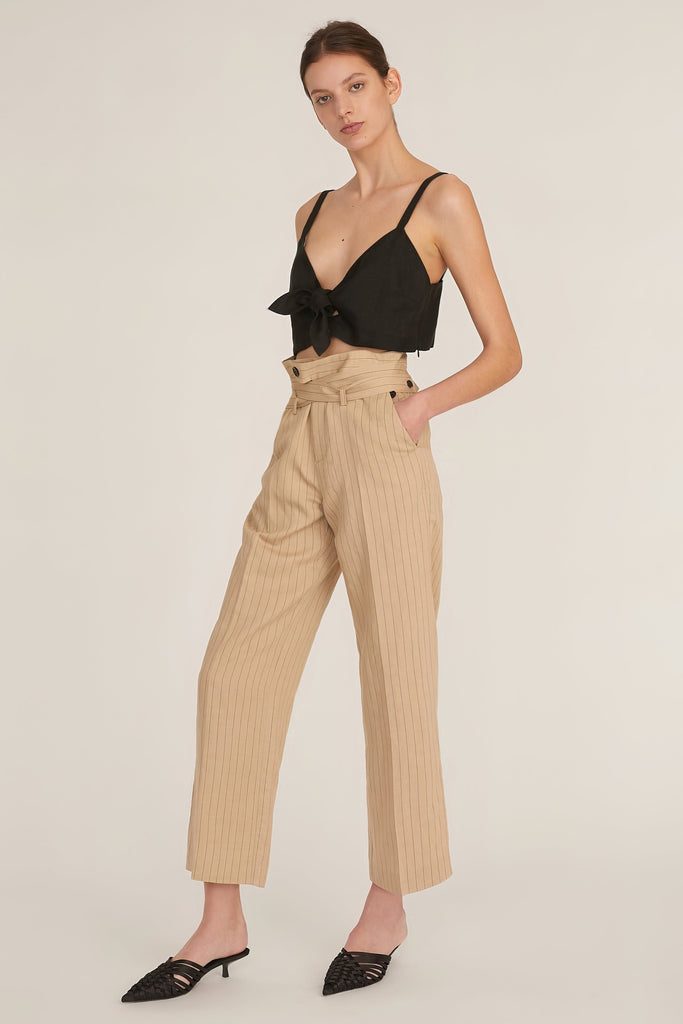 Artie Pinstripe Wrap Pant