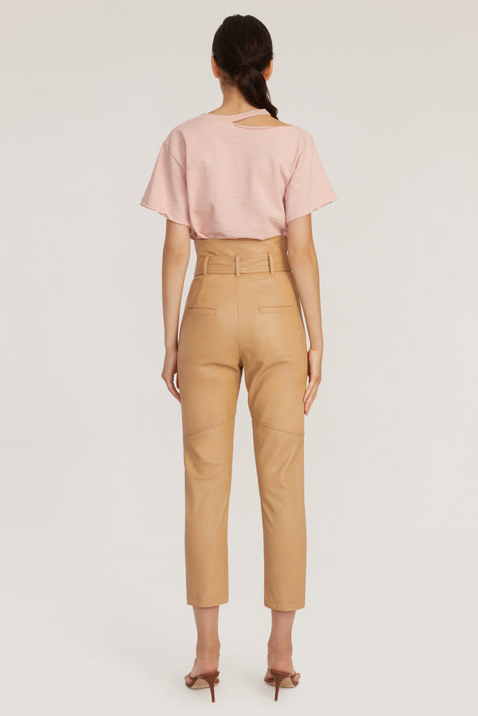 Bennett Patch Pocket Leather Pant in Desert