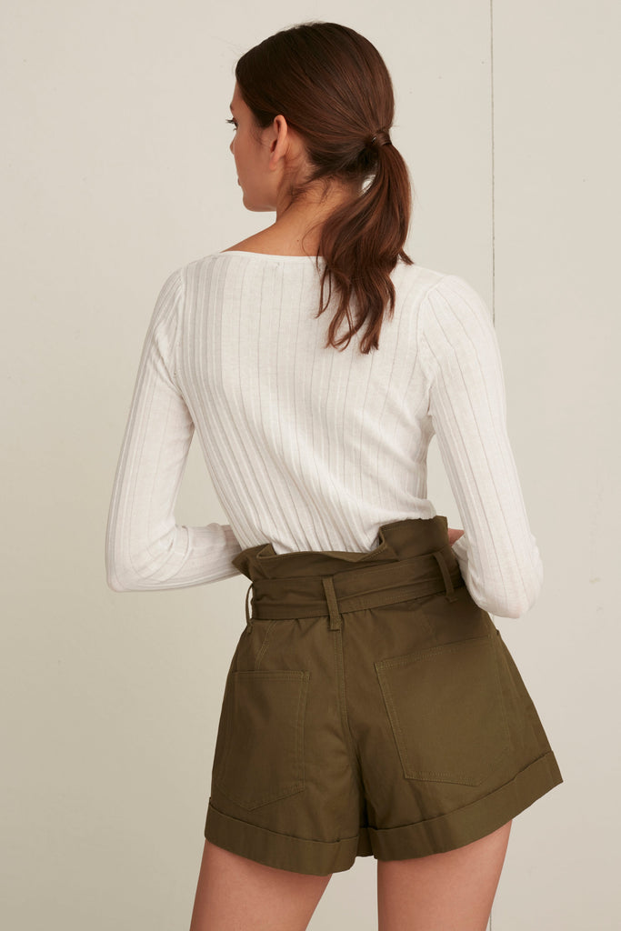 Dixon Paper Bag Lightweight Canvas Short in Forest