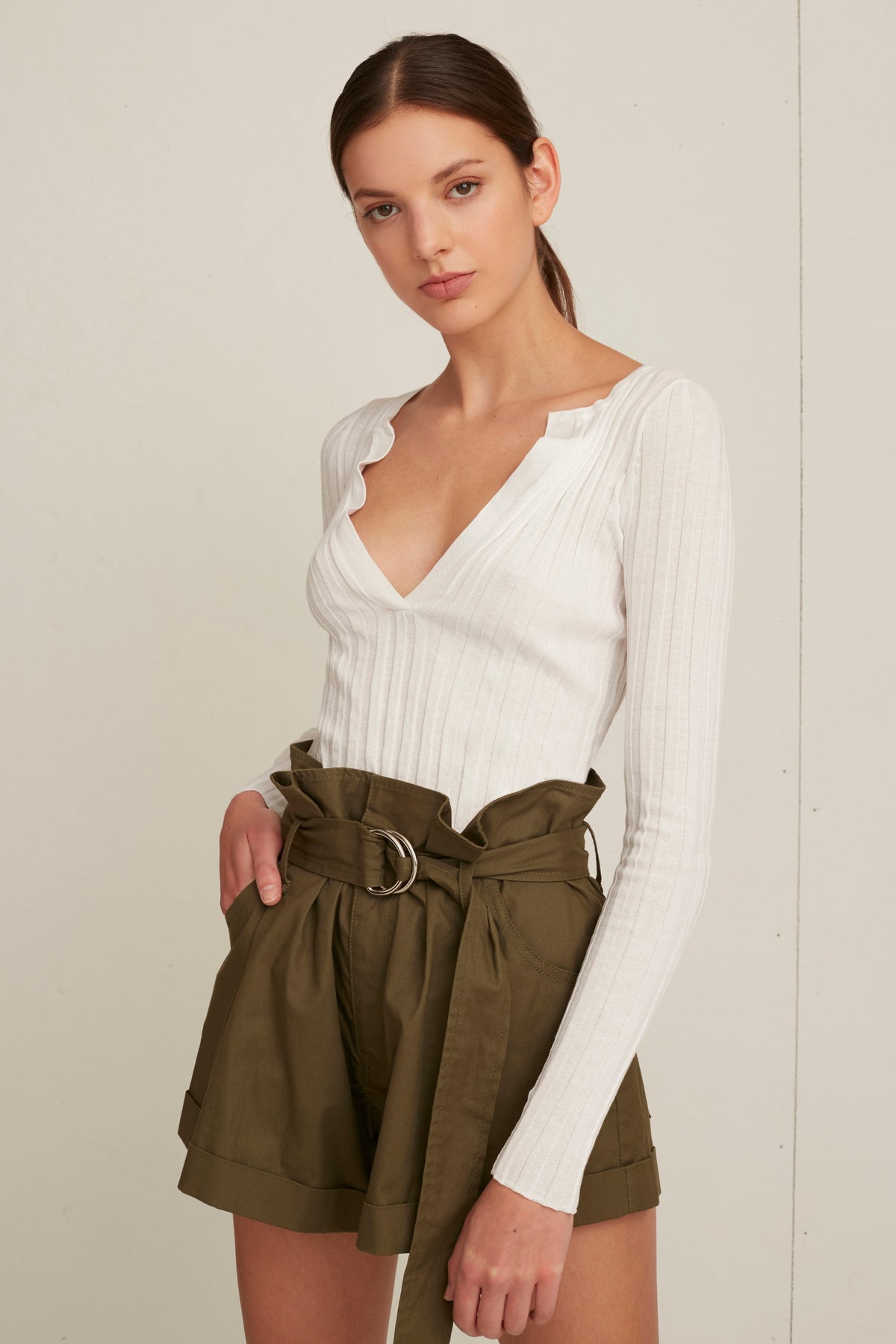 Dixon Paper Bag Lightweight Canvas Short in Forest