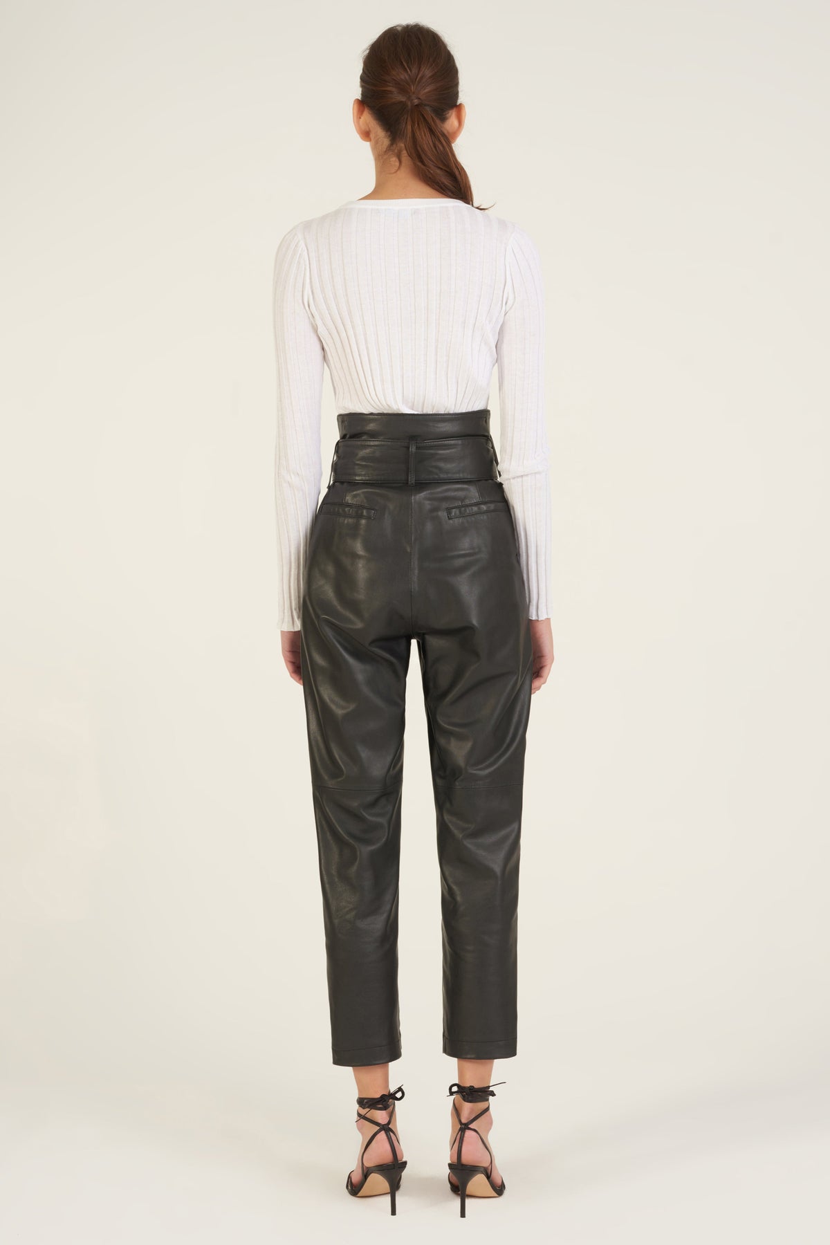 Brennan Leather Pant in Black