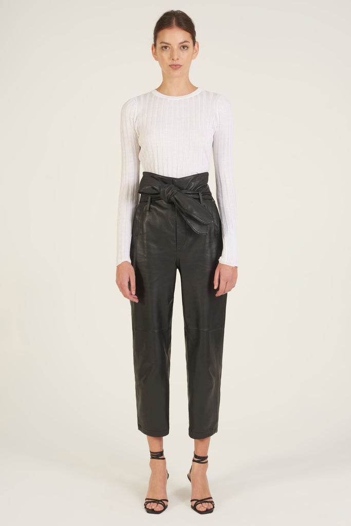 Brennan Leather Pant in Black